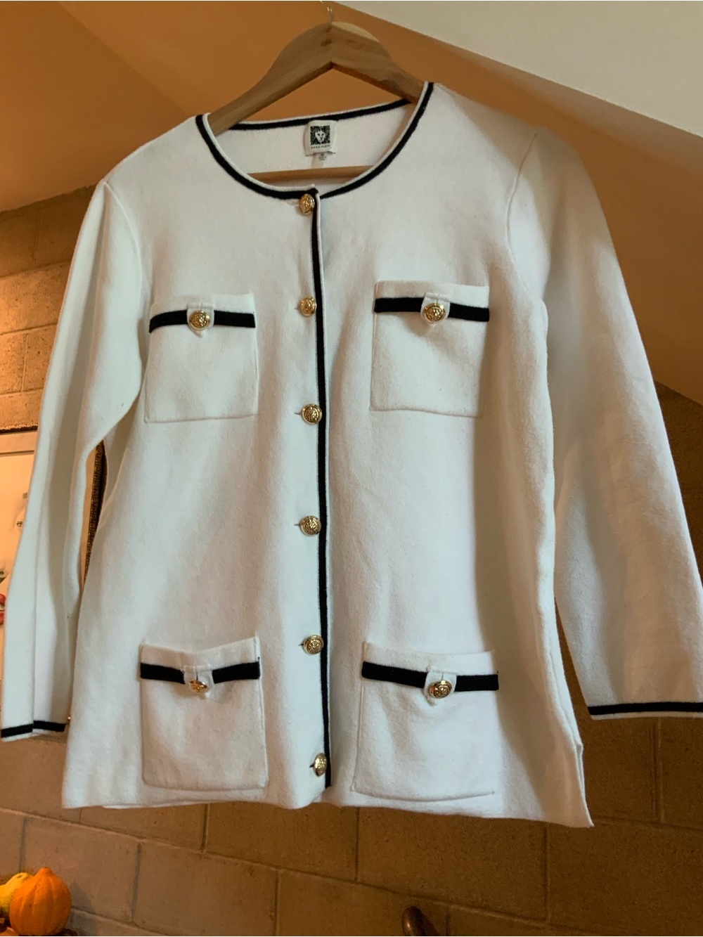 Vintage Ann Klein white top szm